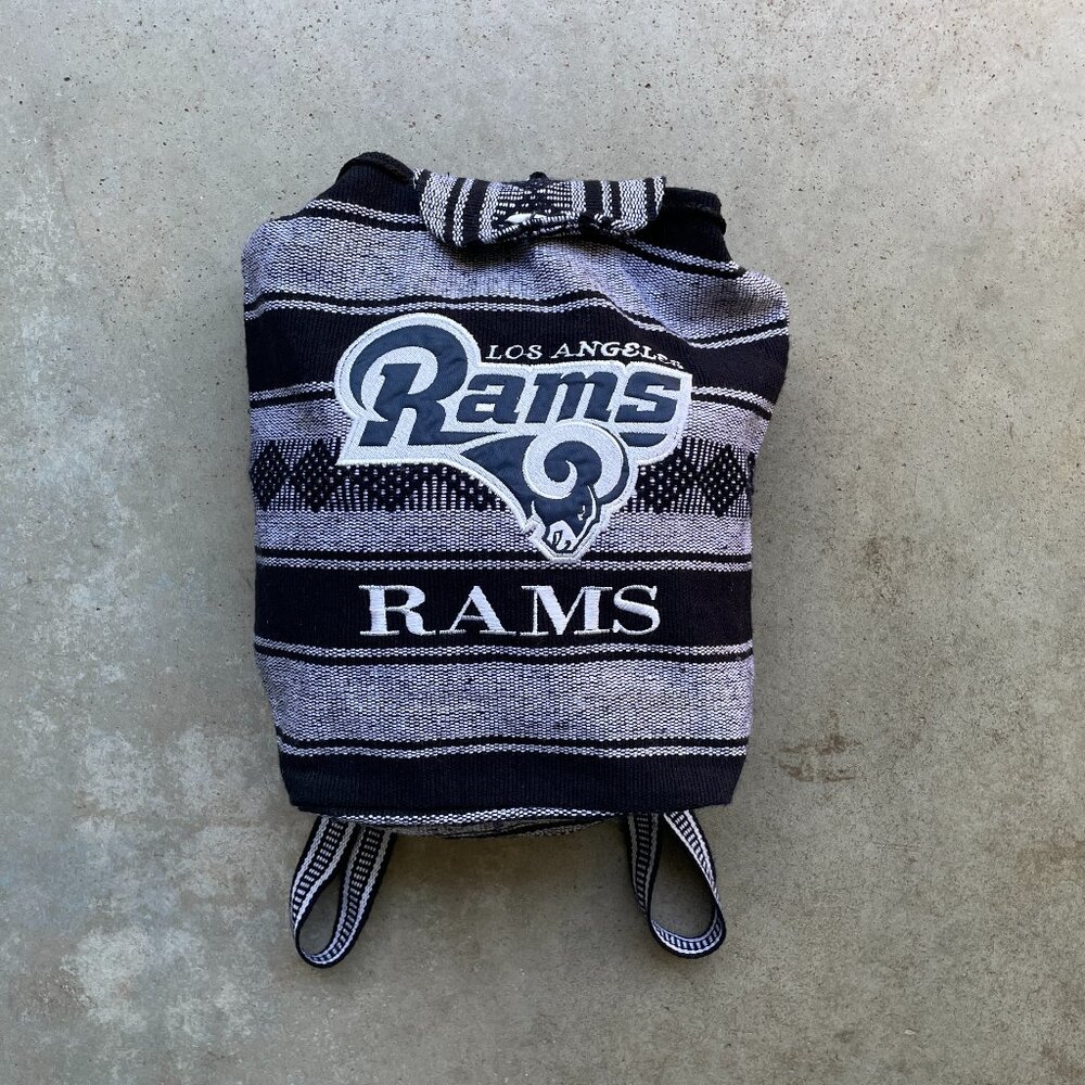 Los Angeles Rams Woven Backpack Bag Rucksack Hemp Mexico Made